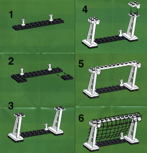LEGO 世界杯欧洲杯足球球门x45pb03十厘米塑料拼装积木玩具儿童益
