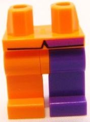 LEGO 970d14pb01 零件配件 人仔腿部 左腿深紫色右腿橙色全新优惠