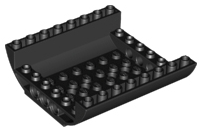 LEGO乐高54091圆弧斜面砖8X8X2黑塑料拼装积木益智儿童二手益智现