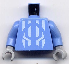 LEGO乐高973pb0355c01中蓝色老骑士人仔身体塑料拼装积木玩具儿童