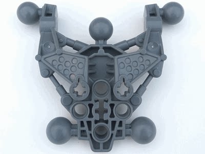 LEGO乐高 60895零件生化战士身体部分深蓝色灰塑料拼装积木玩具益