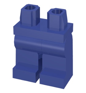 LEGO乐高970c00零件配件人仔腿部紫罗兰色塑料拼装积木玩具儿童新