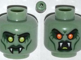 LEGO 3626bpb0919乐高零件配件人仔表情头美杜莎塑料拼装积木玩具