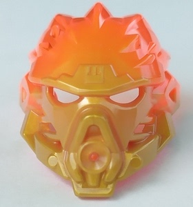LEGO乐高24148pb2生化系列面具珠光金透明橙色混色塑料拼插积木新