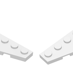 LEGO 乐高50305（左）50304（右）3x8楔形板白塑料拼装积木玩具新