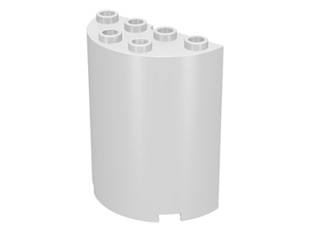 LEGO 6259乐高零件配件半圆筒2X4X4白色泰姬陵中蓝色塑料拼装积木