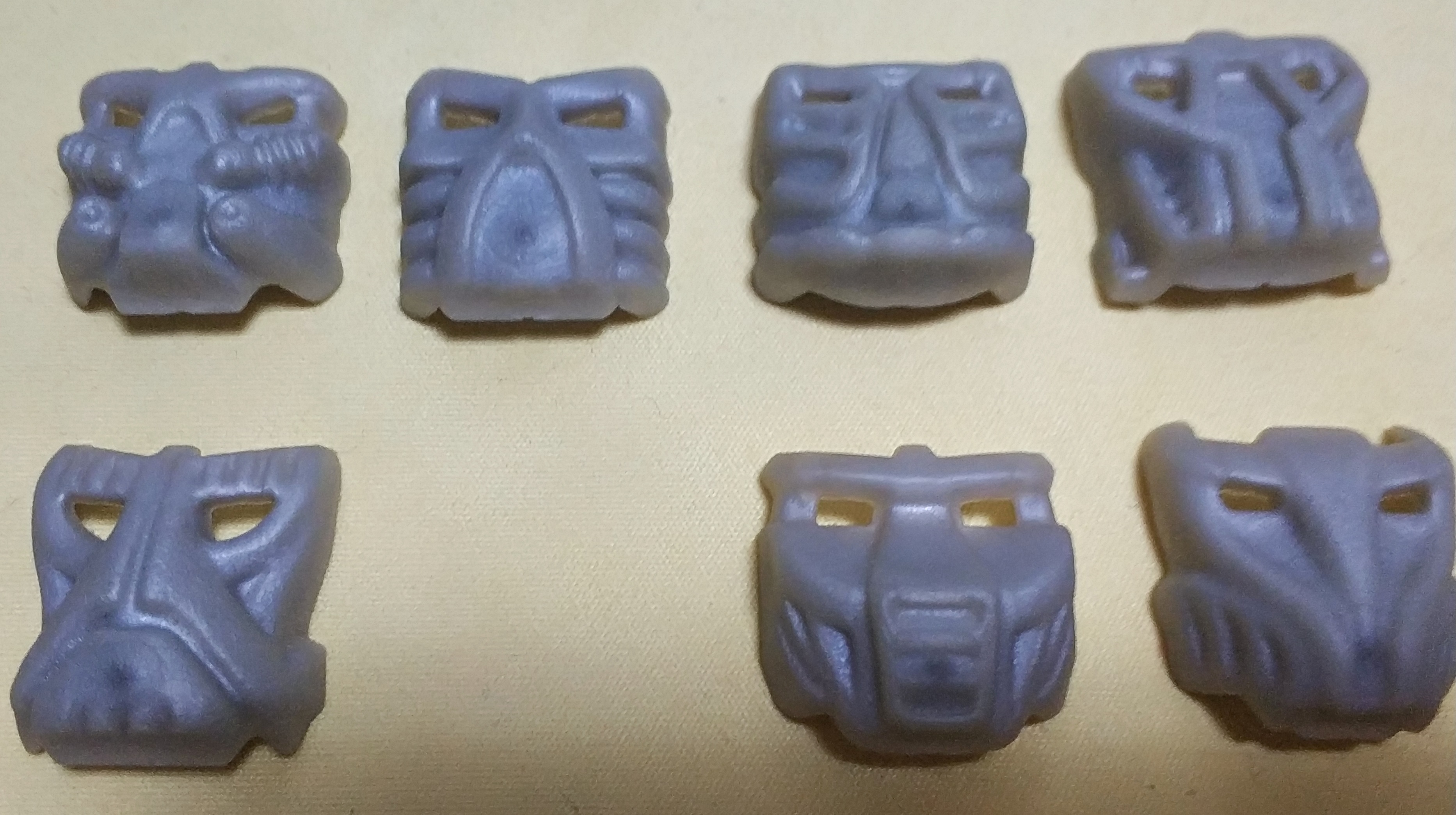 乐高面具浅灰塑料拼装积木