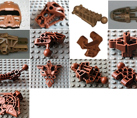 乐高 LEGO 47309等生化系列 二手95新深肉色零件