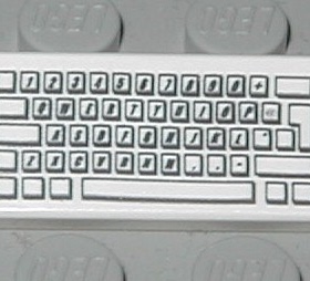 LEGO 3069bpb030 乐高零件配件1X2图案光片白色键盘  新