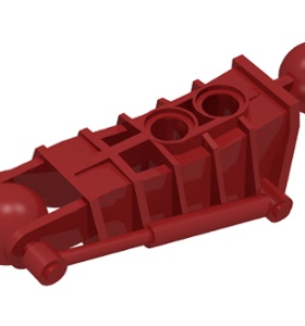 LEGO乐高47297零件生化战士腿部零件深红色2手塑料拼装积木玩具儿