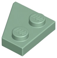 LEGO 零件配件 24307(6247895)右沙绿色 2x2楔形板 配件 全新特价