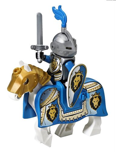 lego蓝狮骑士玩具拼装积木
