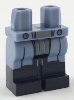 LEGO乐高970c00pb0853零件人仔腿塑料拼插积木玩具女孩沙蓝色全新