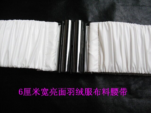 褶皱女装饰百搭羽绒服棉衣松紧腰带腰封束腰宽皮带装饰配饰有加长