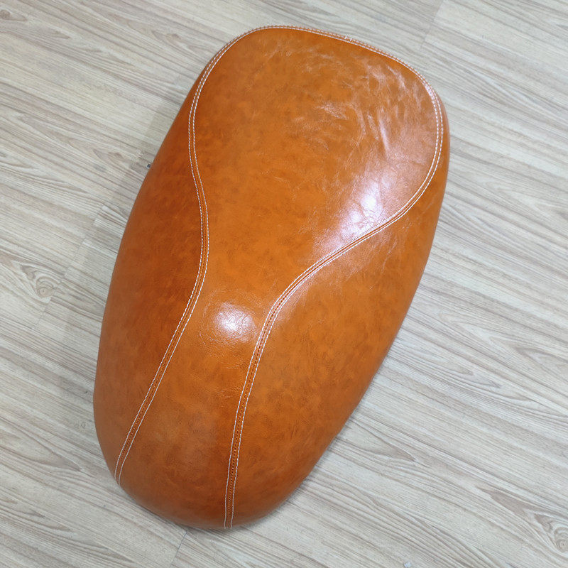标致姜戈QP150T-C/2C/3C 驾驶员鞍座 乘客坐垫复古棕靠背原厂配件