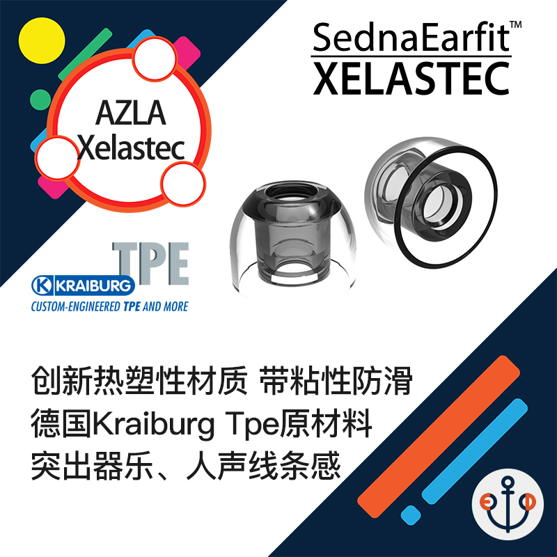 AZLA Xelastec耳套TPE um群星之上fitear 1750CU粘性防滑通透耳塞-封面