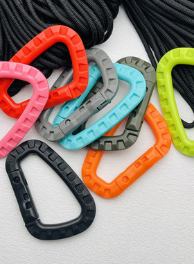 ITW Ghillie Tex中型战术挂扣外挂大D扣登山扣背包钥匙挂扣D型扣