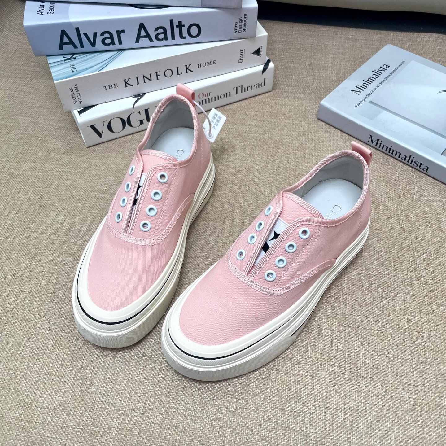 内增高帆布鞋女2026春夏新款糖果色一脚蹬懒人鞋厚底松糕时尚单鞋