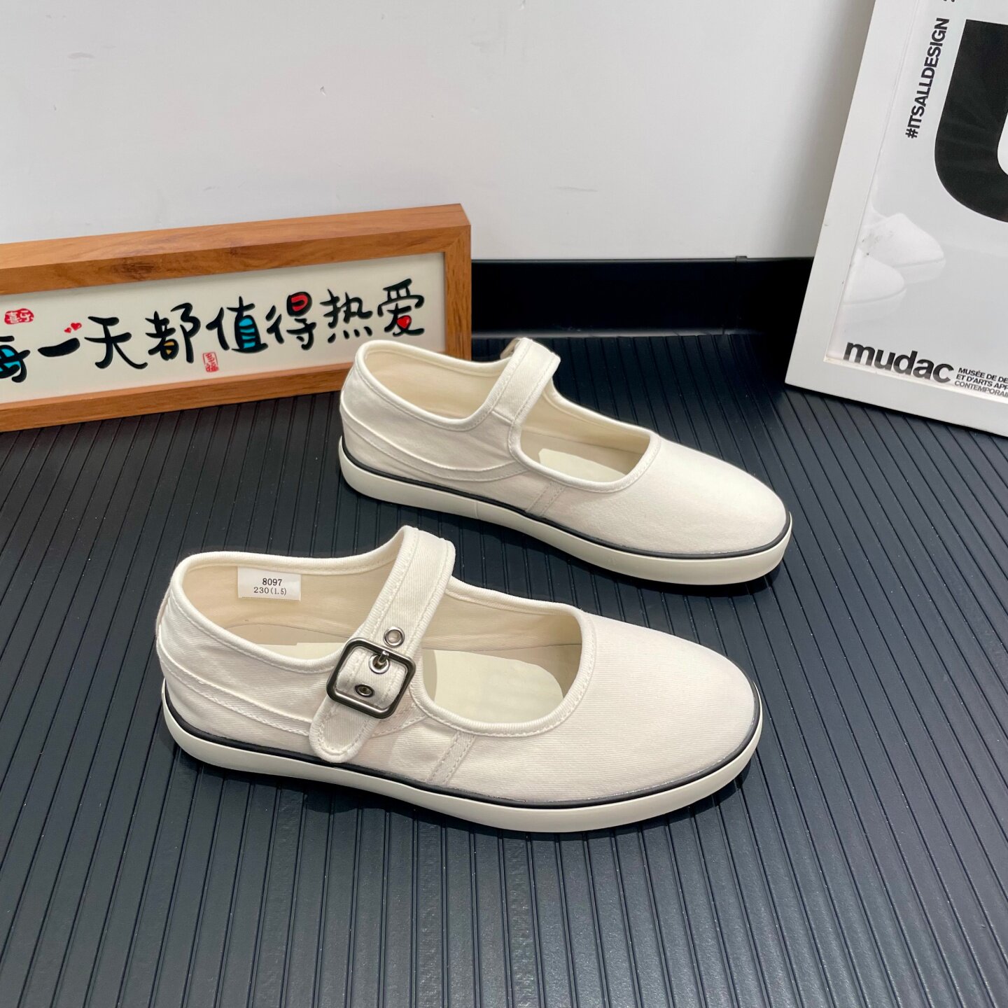 夏季百搭学院风浅口玛丽珍帆布鞋