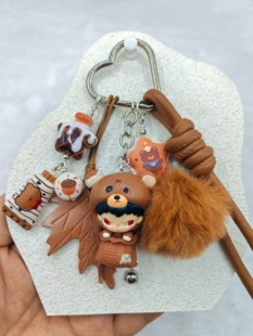 原创泡泡玛特改娃小野包包挂件钥匙扣手机链包饰男女生礼物