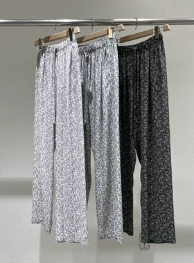 现货速发韩国东大门statement2025夏季新款碎花宽松休闲裤