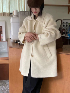 软糯中长款 2025冬季 羊驼毛苏丽大衣女 WELL韩国东大门代购 现VERY