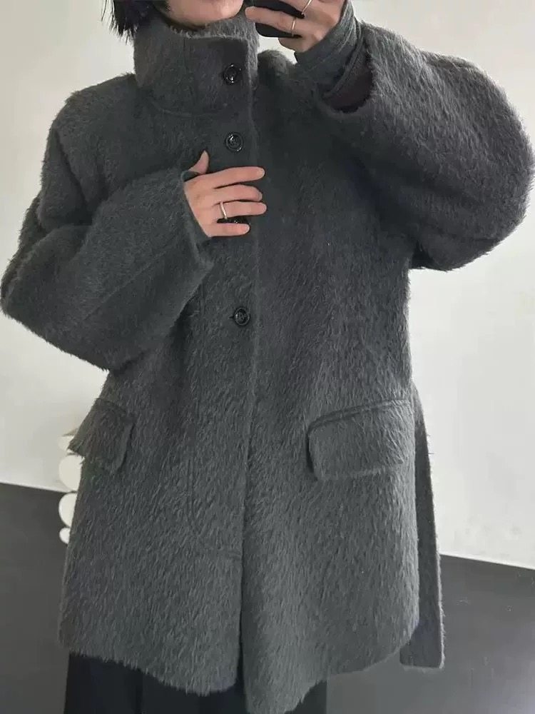 现货韩国东大门冬季新款LAMAGIEPIE系扣带腰带苏丽羊驼毛大衣外套,女装/女士精品,毛呢外套,淘宝优惠券,粉丝福利购,淘宝优惠卷