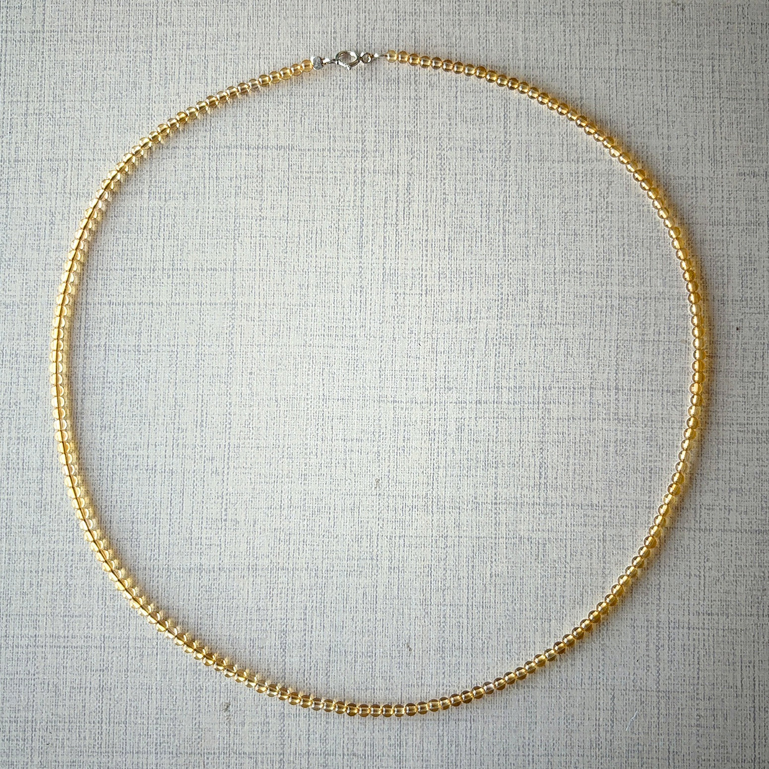 时尚金色天然黄水晶圆珠项链女款极细银锁骨链简约小众个性串珠链,饰品/流行首饰/时尚饰品新,项链,淘宝优惠券,粉丝福利购,淘宝优惠卷