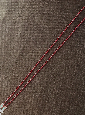 石榴石圆珠女式佛牌锁骨链