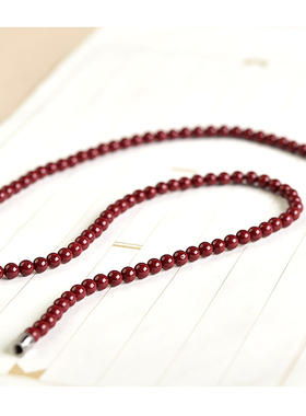 朱砂紫金砂圆珠项链锁骨链女