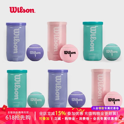 Wilson威尔胜2024新款威尔逊限定粉色比赛网球多场地用球2只装