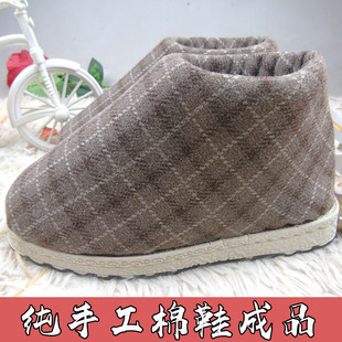 【纯手工布棉靴成品】烤火鞋底青年中老年男女士棉鞋包跟冬保暖鞋