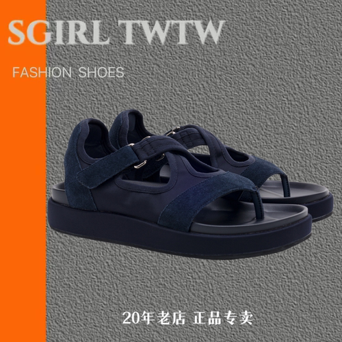 SGIRL TWTW复古交叉魔术贴凉鞋女外穿2026夏季度假露趾罗马休闲鞋