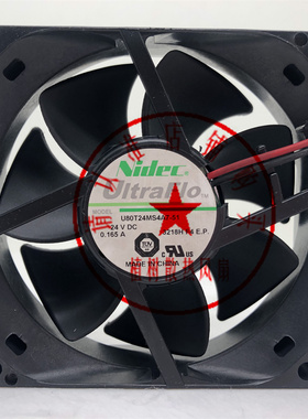 U80T24MS4A7-51 全新正品Nidec 24V 0.165A 8025工控变频器风扇