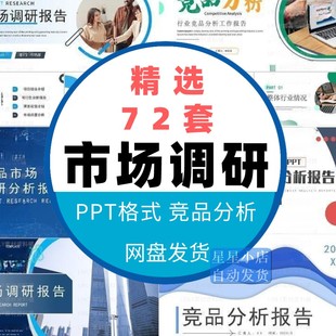 企业市场调研ppt行业竞品竞争数据分析报告商业工作汇报ppt模板