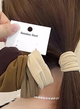 高弹力超宽面膜肌头绳2026新款高端皮筋女扎头发圈头饰高马尾发绳