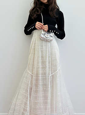 现* 花糖家 日系定制GRL甜美清楚系斋藤飞鸟薄纱星光半身裙tu1029