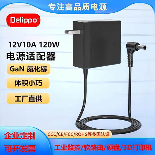 DELIPPO氮化镓电源适配器12V10A