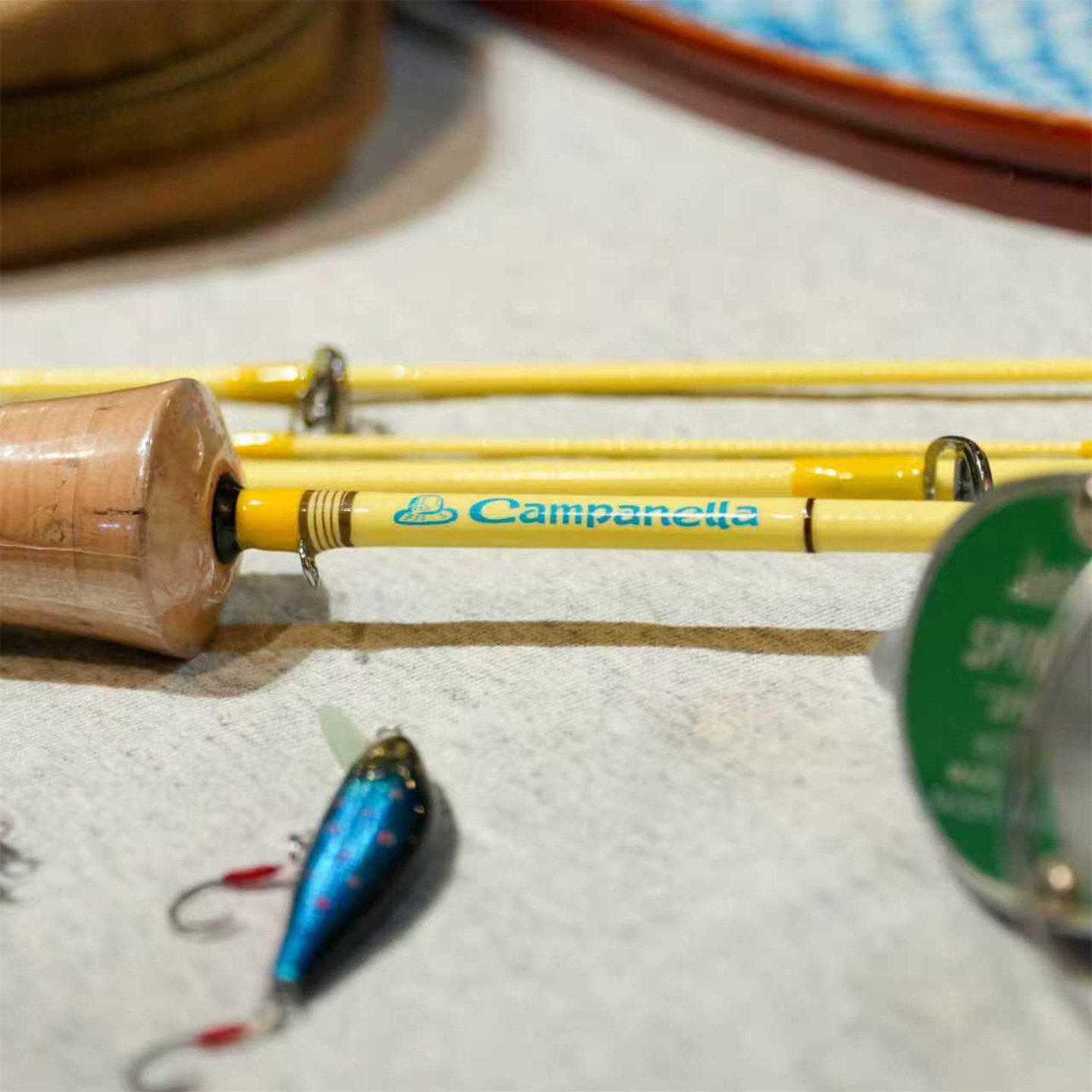 Campanella草帽家路亚杆日本职人定制竿黄色手工溪流钓UL溪流微物