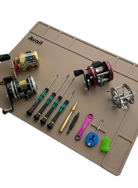 日本avail原创硅胶路亚纺车水滴鼓轮鱼轮保养改装垫子ORG-MTMAT