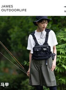 日本FOXFIRE潮流路亚钓鱼背心户外小物钓溪流飞钓马甲rivercamp