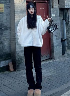 黑色牛仔裤女春秋潮酷辣妹简约新款高腰显瘦修身直筒烟管窄版ins