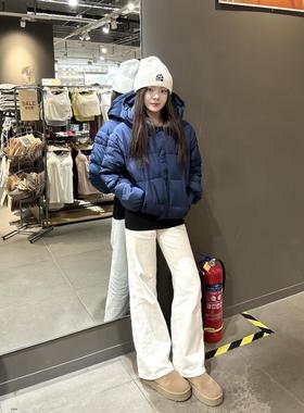 美式高腰白色微喇牛仔裤女春季新款宽松显瘦百搭垂感喇叭拖地裤子