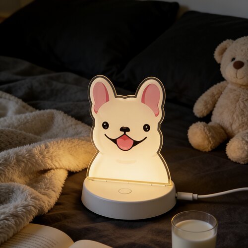 法斗斗牛犬可爱亚克力小夜灯