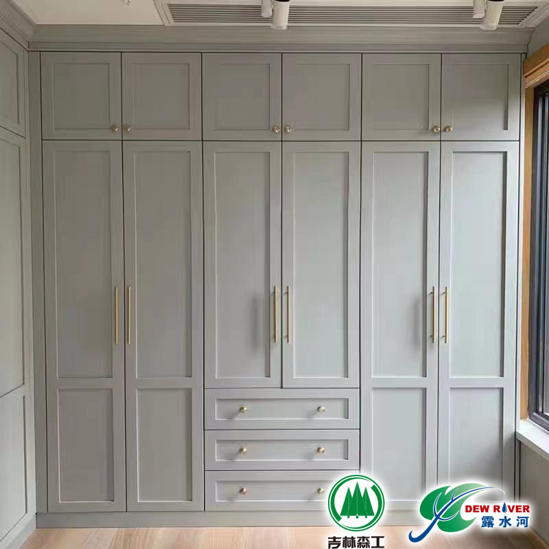 郑州简约衣柜定制平开门简欧风格卧室整体板式衣柜衣帽间实木定制