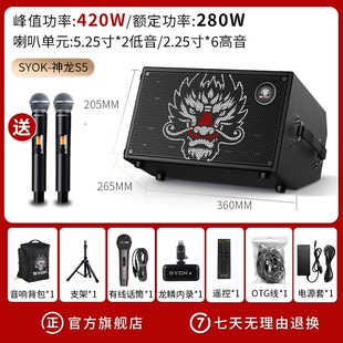 SYOK神龙S5音响户外演出直播超大功率户外乐器音响网红路演直播