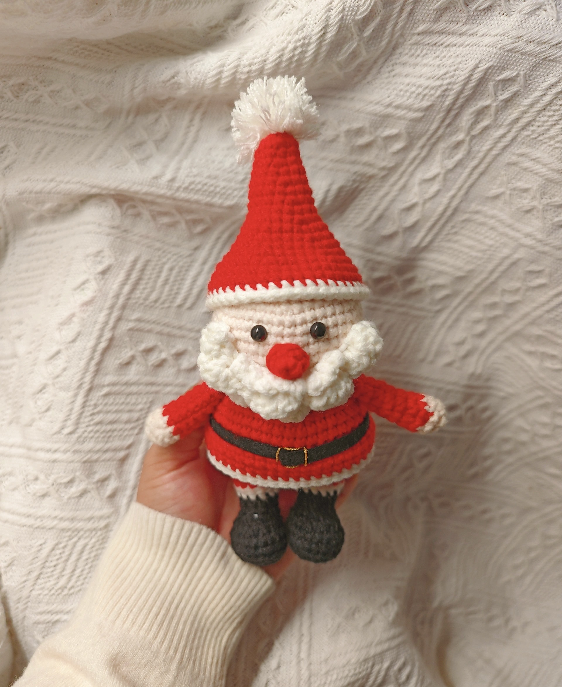 【成品】圣诞老人钩织手作编织手工玩偶毛线挂件针织钥匙扣
