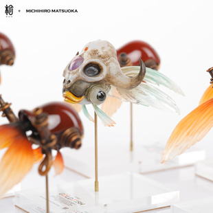 FISH 末那末匠 GOLD 早稻 赛博废土金鱼艺术雕像 松冈道弘