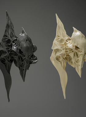 末那末匠丨米山启介《CREATURE HEAD#01》GK白件版艺术雕像