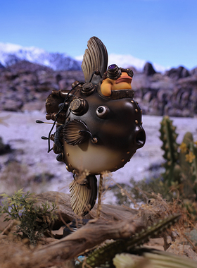 末那末匠｜镰田光司《Chick & Flying sunfish》翻车鱼艺术雕像